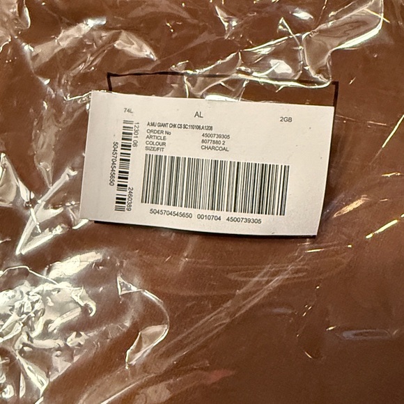 Burberry Charcoal and Red Check Scarf - Picture 5 of 6